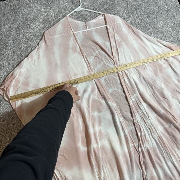 Boho Kimono Duster Shibori Tie Dye Womens One Size Flowy Romantic Chic Ethereal - Picture 2 of 5